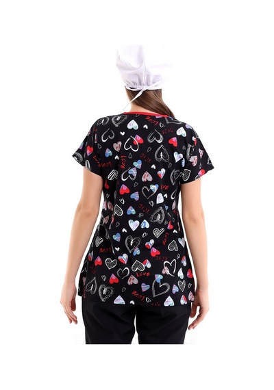 Yarasa Kol Desenli Unisex Tek Üst - 5003 Siyah Love