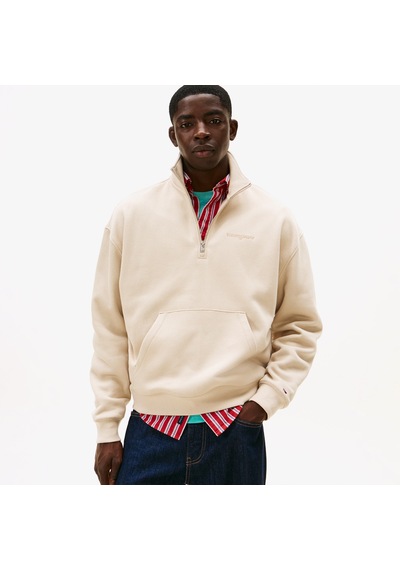 Tommy Hilfiger Jeans 90s Script Rib Fleece Sweatshirt Dm0dm22362 Bej