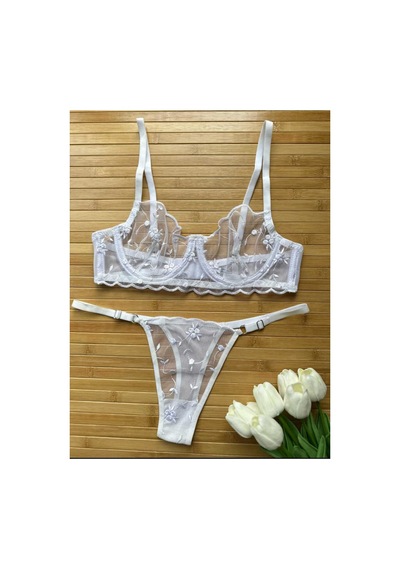 La Linaa Flora Beyaz Kadın Bralet Takım Beyaz - 609788300 Beyaz