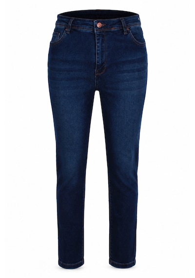 Double Slim Skinny Omd Koyu Lacivert Kadın Jean Pantolon 3529