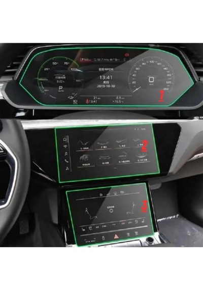 Audi E-tron 2022 2023 Gösterge Ve Multimedya Çift Ekran Uyumlu Nano Ekran Koruyucu
