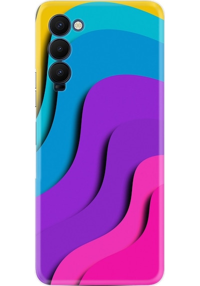 Tecno Camon 18P Kilif Silikon Desen Renk Cümbüsü 1631 536301160