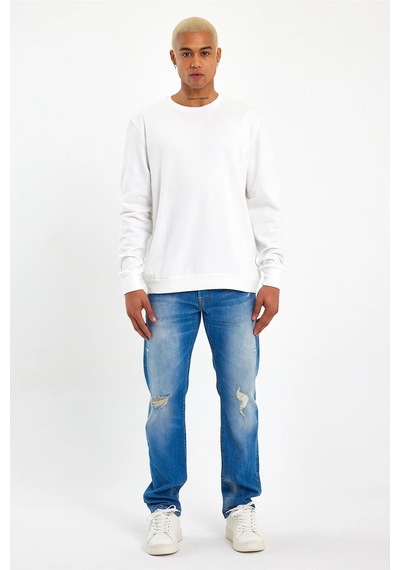 Erkek Bisiklet Yaka Regular Fit Sweatshirt Spr 20k30 001