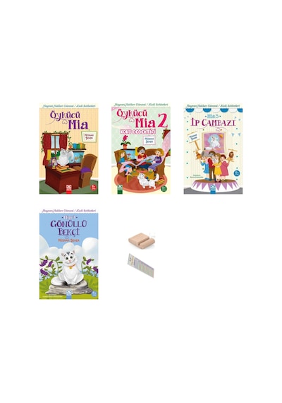 3. Sınıf Öykücü Kedi Mia - Hayvan Hakları Serisi 4 Kitap + Telefon Tutucu