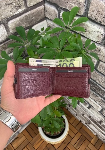 Guard Bordo Spor Şeritli Deri Erkek Cüzdanı Çok Renkli