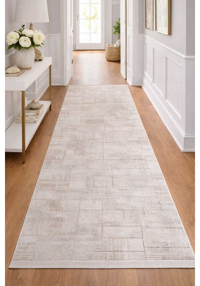 Etro Dekoratif Modern Akrilik Makine Halısı Et10 Bej