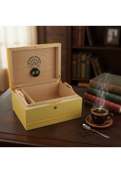 H.upmann Bej Turuncu Lake Humidor Puro Kutusu 50's