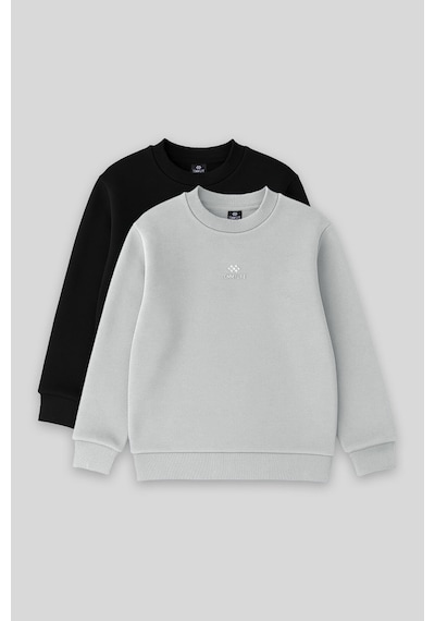 Tommylife Standart Fit 2li Paket Siyah-taş Erkek Çocuk Sweatshirt - 11232 Siyah-taş