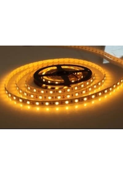 İç Mekan 5050 3 Çipli Silikonsuz 5 Metre Şerit Led Amber