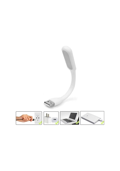 Usb Led Lamba 15cm Beyaz Renk Işık Portatif Taşınabilir Gece Lambası Masa Aydınlatma