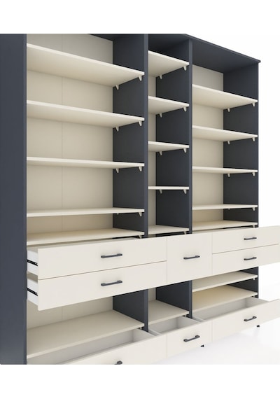 Hyperion Dolap 19 Raflı 8 Çekmeceli 220x44x243 Antrasit-aytaşı/aytaşı Aytası/aytası Hyperion Dolap 19 Raflı 8 Çekmeceli 220x44x243 Antrasit-aytaşı/aytaşı Aytası/aytası