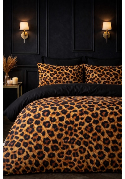 More Home Çift Kişilik Yorgan Kılıfı + Yastık Kılıfı Çarşafsız Dijital Baskılı 3d 3 Boyutlu Leopar Desenli Siyah Çok Renkli More Home Çift Kişilik Yorgan Kılıfı + Yastık Kılıfı Çarşafsız Dijital Baskılı 3d 3 Boyutlu Leopar Desenli Siyah Çok Renkli