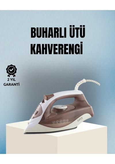 2200 Watt Buharlı Ütü Kahverengi Seramik Taban Şok Buharlı