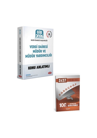 Data 2026 Gib Vergi Dairesi Müdür Ve Müdür Yardımcılığı Sınavı Konu Anlatımlı+anla Kazan Paragraf