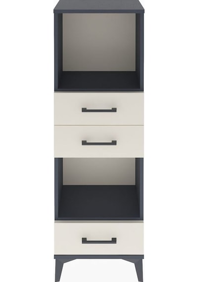 Arges Dolap 2 Raflı 3 Çekmeceli 44x30x134 Antrasit-aytaşı Antrasit