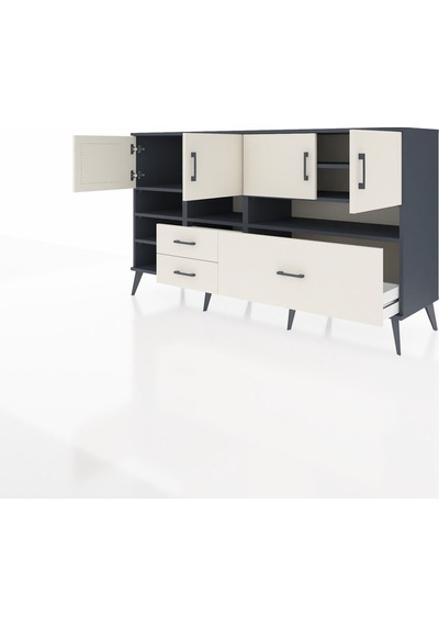 Hyperion Konsol 8 Raflı 3 Çekmeceli 4 Kapaklı 176x44x99 Antrasit- Antrasit-aytaşı Hyperion Konsol 8 Raflı 3 Çekmeceli 4 Kapaklı 176x44x99 Antrasit- Antrasit-aytaşı