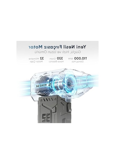 Turbo Jet Fan Hava Üfleyici, Taşıma Torbası İle Ultra Güçlü