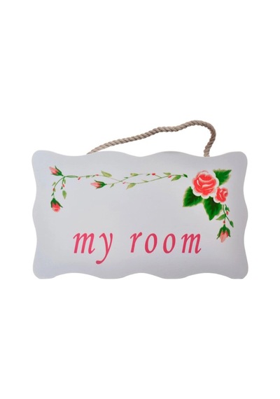 Desenli Kapı Askısı Decotown My Room Benim Odam Dekor Amaçlı Çiçek 4 Renk