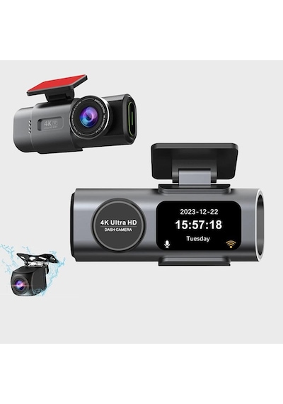 Çeşithane 2025 Serisi 4k Dual Lens Araç Kamerası - Wi-fi & Uygulama Kontrollü, Üstün Gece Görüşlü, Ç