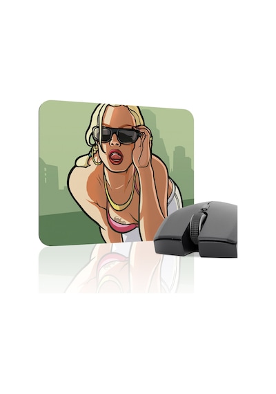 Gta San Andreas Kaymaz Dikişli Kauçuk Oyuncu Mousepad V2 - 22x18 Gaming Mouse Pad Fare Altlığı