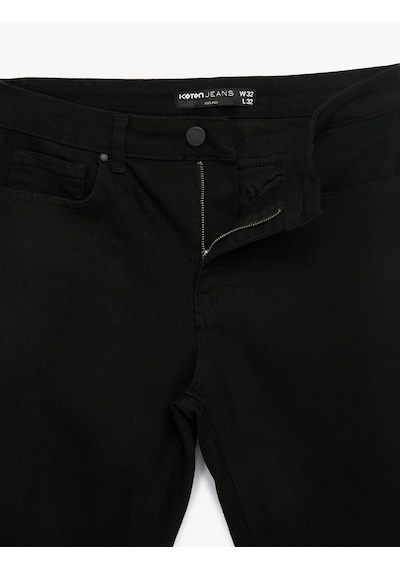 Koton Pamuklu Normal Bel Slim Fit Jean Pantolon - Brad Jean Siyah 6wam40023nd Siyah