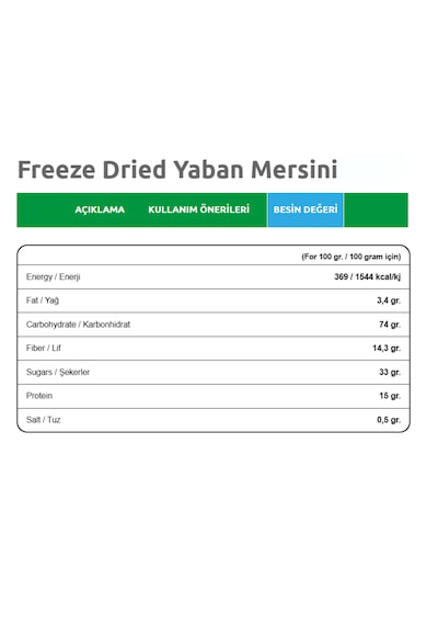 6'lı Paket Dondurularak Kurutulmuş Yaban Mersini Freeze Dried Yaban Mersini 6x20 Gr 120 G