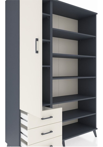 Hyperion Dolap 9 Raflı 3 Çekmeceli 3 Kapaklı 132x44x195 Antrasit-aytaşı/aytaşı Aytası/aytası Hyperion Dolap 9 Raflı 3 Çekmeceli 3 Kapaklı 132x44x195 Antrasit-aytaşı/aytaşı Aytası/aytası