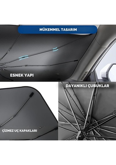 Toyota Yaris Vw Polo Kia Rio Fiat Punto Hyundai Accent Blue Uyumlu Oto Şemsiye