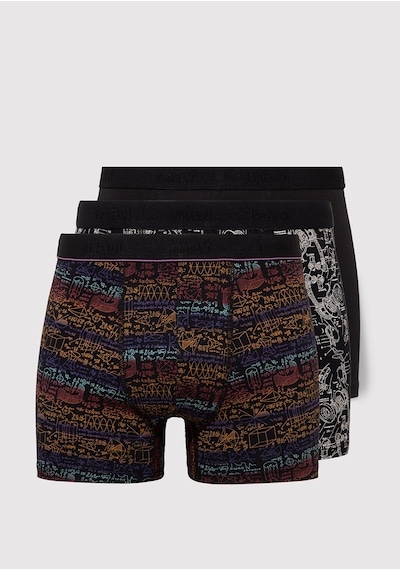 Mavi - 3lü Baskılı Siyah Boxer Seti 0911420-900 Siyah