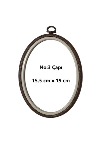 Nurge Ahşap Görünümlü Pano Kasnak Oval (Numara Seçenekli)