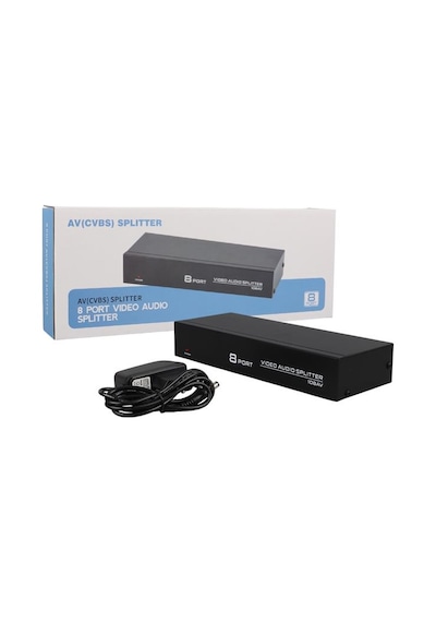Pm-4832 8 Port Video Stereo Audio Dağıtıcı Çoğaltıcı 1024x768-85hz Beyaz - Çok Renkli