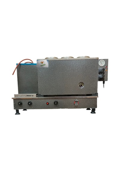 3 Demlikli Çay Ocağı Gümüş Gri Boyalı Çay Kazanı Elektrik + Tüplü