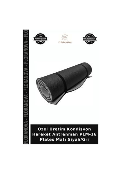 Özel Üretim Kondisyon Hareket Antrenman Plm-16 Plates Matı Siyah/gri Siyah - Gri