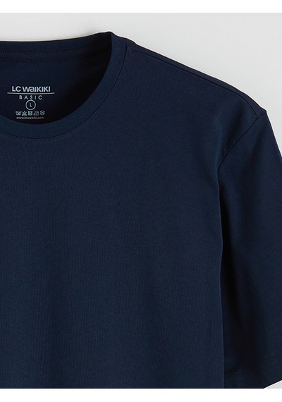 Lcwaıkıkı Classic Lacivert %100 Pamuk Regular Fit Basic Tişört