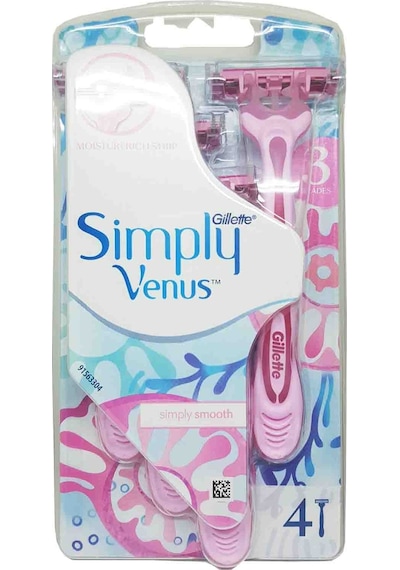 Gillette Venüs Simply 3 Tıraş Bıçağı 4'lü Blister