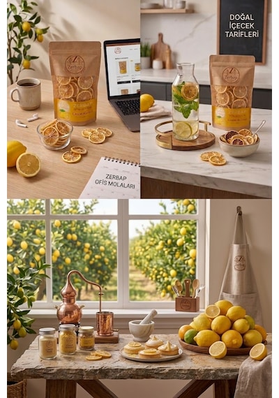 Doğal Limon Kurusu 100 G Dilimlenmiş Kurutulmuş Limon