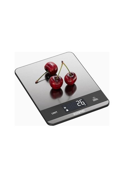 5 Kg Dijital Mutfak Terazisi, Paslanmaz Çelik, Büyük Lcd, 7 Birim Ölçüm Çok Renkli