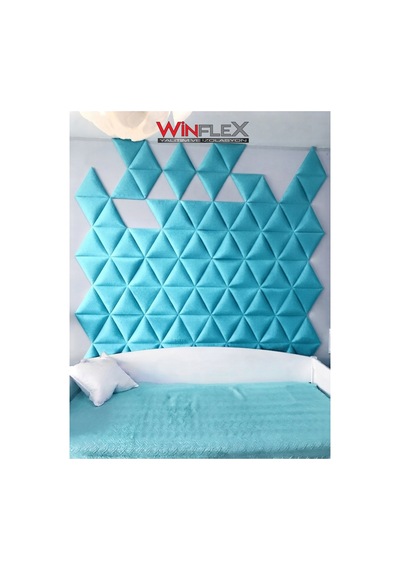 Winflex Üçgen Kumaş Kaplı Akustik Panel 40x50 Cm - 1 Adet Turkuaz