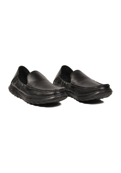 Voyager Siyah Erkek Hakiki Deri Smart Casual Loafer Ayakkabı Hafızalı Rahat Taban Sensitive M599 M