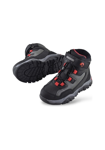 Barcelona Ortopedik Cırtlı Unisex Çocuk Bot Ayakkabı Çocuk Outdoor Bot Siyah