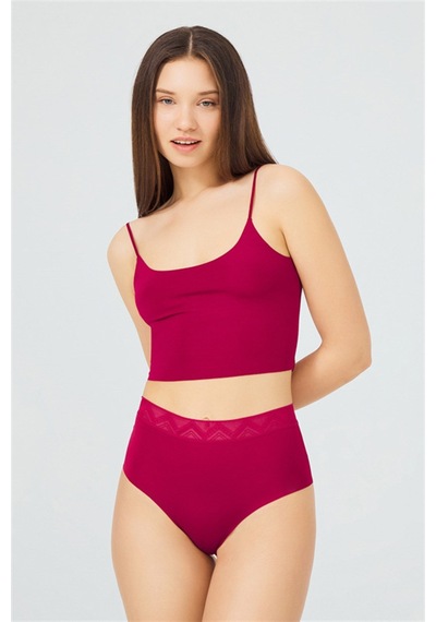 Cottonhill Basic Yüksek Bel Lazer Kesim Bikini Külot 3'lü Paket Renkli2 Çok Renkli