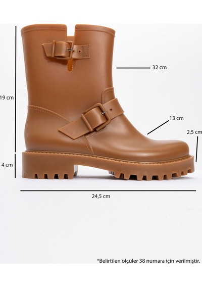 Luvishoes Luvi Shoes Zone Taba Kadın Yağmur Botu Taba