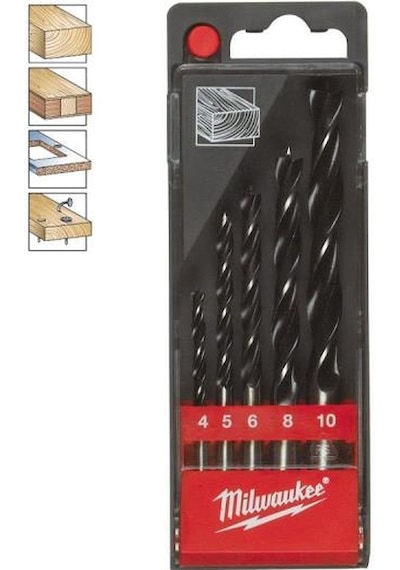 Milwaukee Ahşap Matkap Ucu Seti 5 Lı 4.5.6.8.10