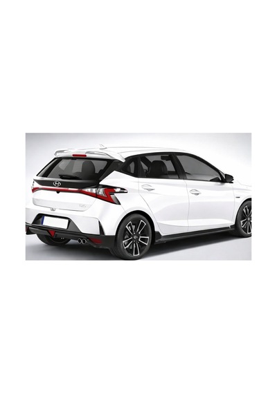 2020+ Hyundai I20 Yarasa Spoiler Plastik Beyaz Boyalı Sportif Tasarım Birebir Uyum