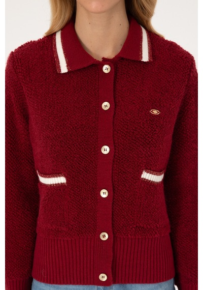 U.s. Polo Assn. Kadın Hırka Triko 50315553-vr104 Koyu Frambuaz/dark Raspberry