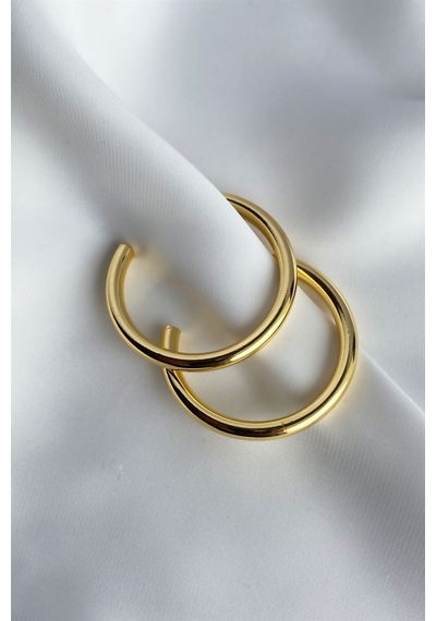 Gold Halka Küpe 4cm Çok Renkli