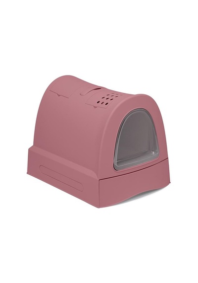 Imac Zuma Torbalı Kapalı Kedi Tuvaleti Pembe 56x40x42,5cm