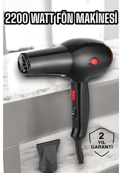 Profesyonel Ac Motorlu Saç Kurutma Makinesi 2200 Watt