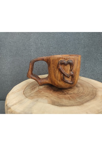 Kuksa Kalp Figürlü Ceviz 160 Ml Çok Renkli