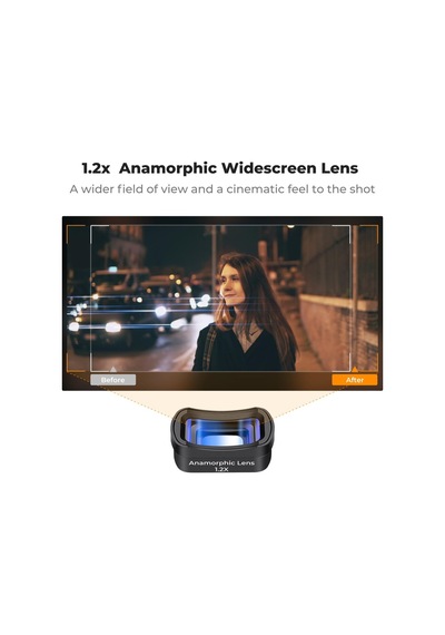 K&f Concept Osmo Pocket 3/4 Için Anamorfik Lens 1.2x Ekran Koruyucu